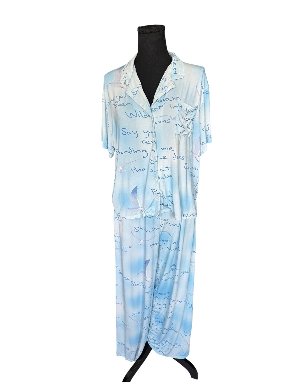 Taylor Swift 1989 Taylor’s Version Blue Pajama Set XL Seagull Lyrics Lounge
